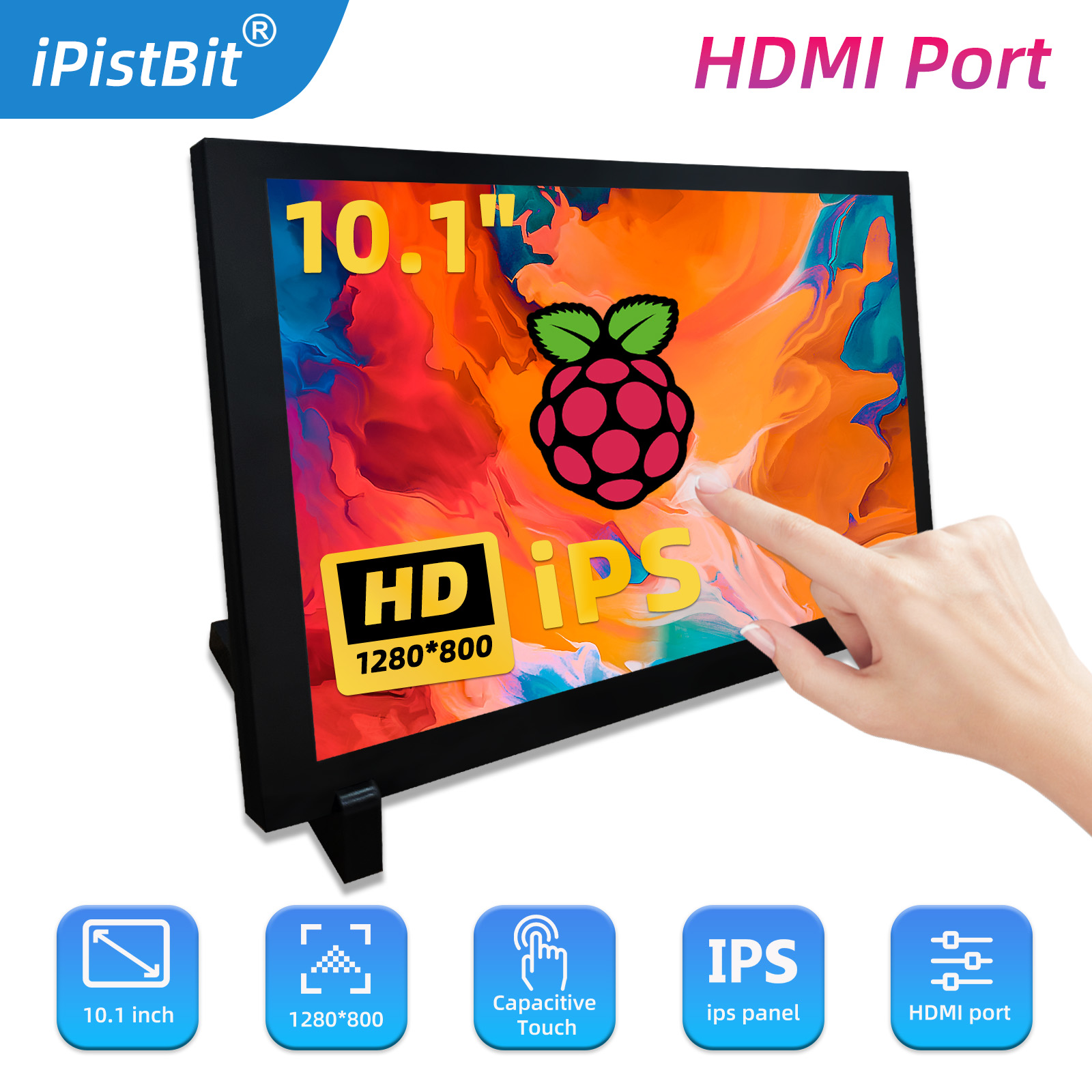 Raspberry Pi 10.1 Inch Capacitive Touch Screen Ips - 10.1 Inch Hdmi Capacitieve Touchscreen Draagbare
