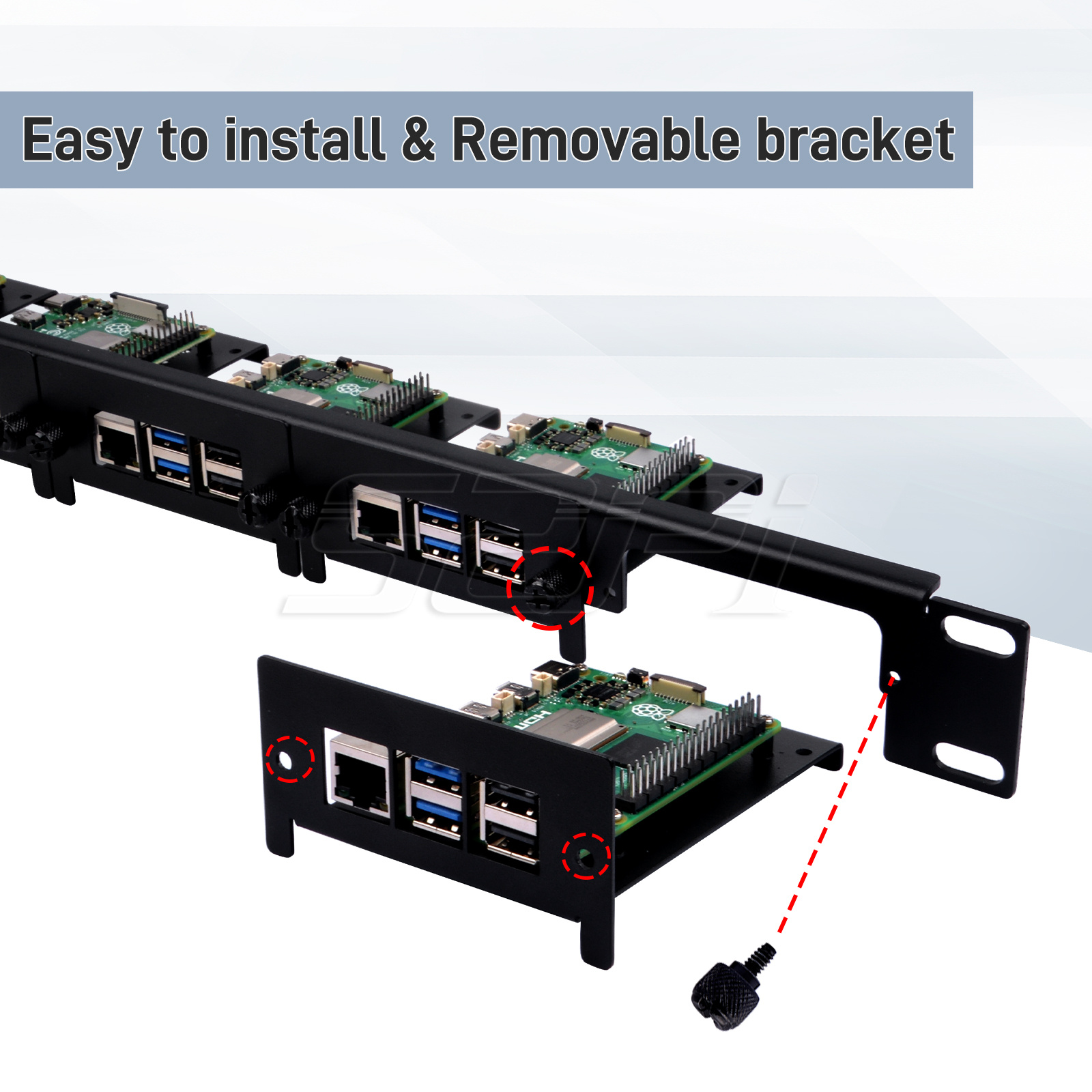 52Pi verwijderbare 1U rackmont - Raspberry Pi Rackmount 1U 19 Inch recensie en prijs