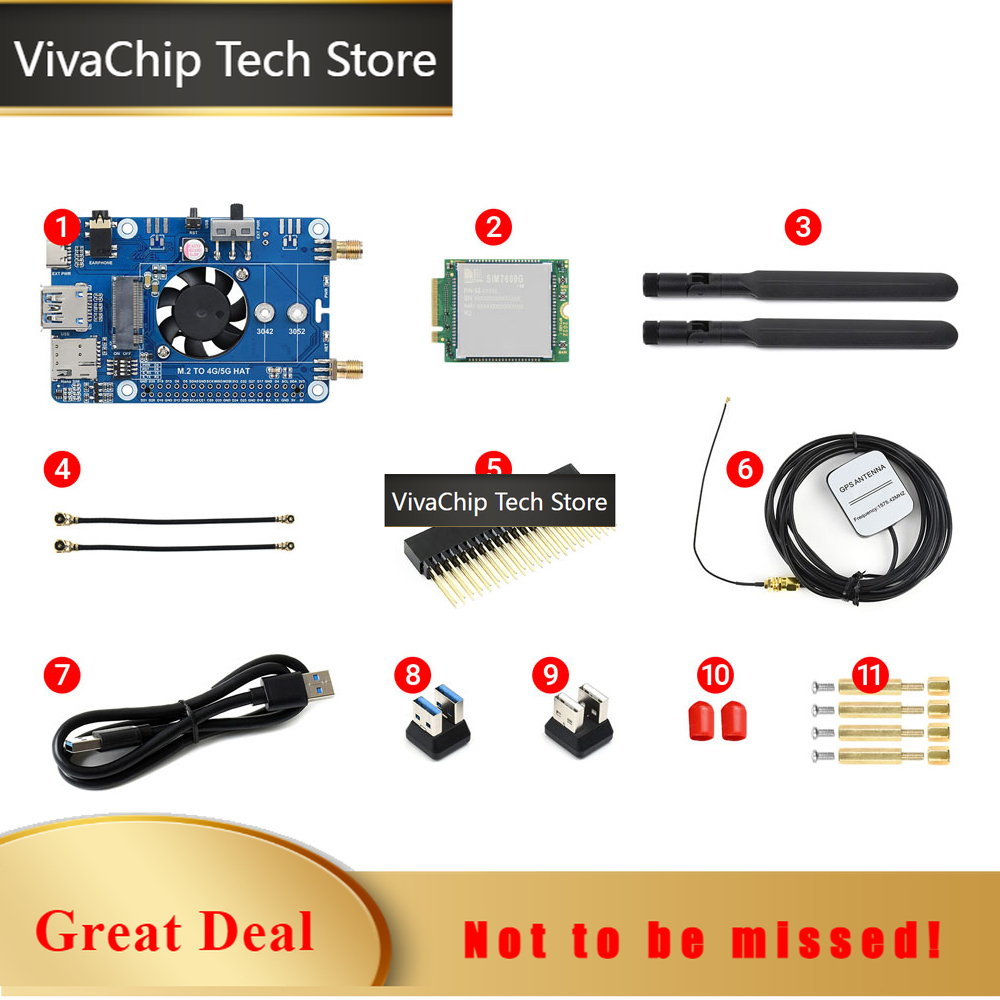 VivaChip Tech4G LTE GPS HAT Ko - Raspberry Pi 4 8Gb Ram Kit recensie en prijs